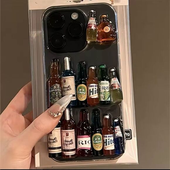 Transparent Bottle-Themed IPhone Case for Beverage Enthusiasts - Picture 3 of 7